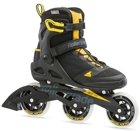 Rollerblade Macroblade 100 3Wd - Patín en línea para Hombre, Color Negro/Amarillo azafrán, 275