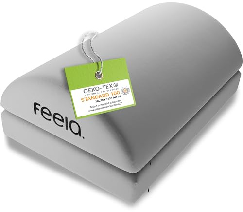 feela.® Reposapiés Ergonómico para Escritoio & Co | Regulable en Altura (Plata)