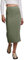 PIECES Damen Pckylie Mw Midi Skirt Noos Rock, Deep Lichen Green, L EU