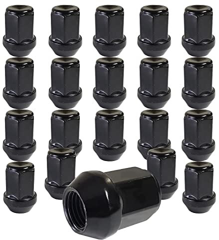 20 Radmutter M12x1,5 60° Kegelbund geschlossen schwarz SW 19mm 20-KEMUTTER1215GESSW