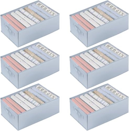 Kleiderschrank Organizer 6 Stück für Hosen Hemden Unterwäsche, Schrank Organizer Schubladen Ordnungssystem Schrank Organizer Schubladen Organizer