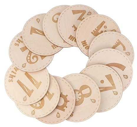 Gadpiparty Einzigartiges Babykarten-Set Aus Holz Monats- Und Feiertagskarten Natürliches Und Umweltfreundliches Design