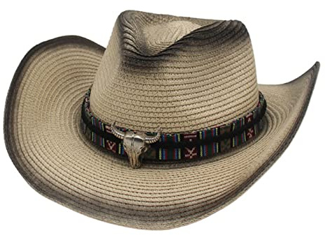 Cappello da cowboy in paglia, cappello da performance western, per feste, viaggi, cowboy, cosplay, da uomo, cappello da cowgirl in paglia, cappello da cowboy
