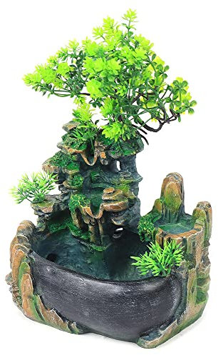 Fuente grande para habitación, cascadas, fuente de jardín, decoración de mesa, fuente de habitación, decoración de escritorio, decoración de habitación