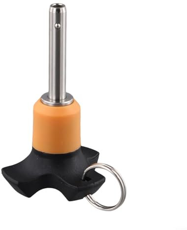 Zilimontt Goupilles de verrouillage à boule avec poignée à bouton, bouton poussoir en acier inoxydable 304, diamètre 6/8 mm, longueur de serrage 10-50 mm, plage de température de -30 à +80 degrés (8