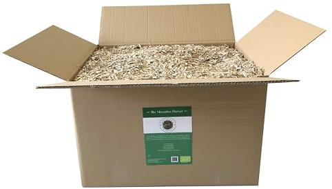 MISCANTHUS WIEDEMANN®- 120 Liter Ballen Bio Miscanthus Gartenmluch. Umweltfreundlicher Mulch für Gartenbeete und Gartengestaltung. Alternative zu Rindenmulch und Hackschnitzel