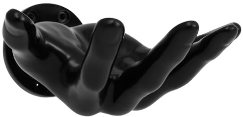Deuson Supporto a parete per porta palloni da basket, per scultura a mano, supporto per pallina nero, salvaspazio, espositore per palloni da basket a forma di mano, per sport, pallacanestro da basket