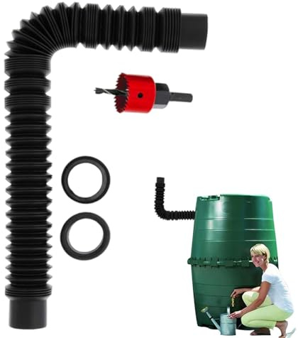 Conector Para Barril De Lluvia | Set de Unión para Toneles de Agua | Adaptador de Agua Pluvial para Jardín Exterior Riego Subterráneo