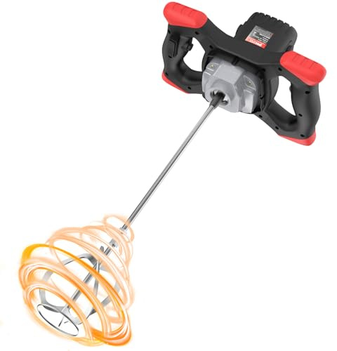 2100W Malaxeur Mortier Colle IMAYCC Professionnel Malaxeur Beton 220V, Melangeur Beton Avec 6 Vitesses,Betonniere Électrique Pour Mélanger Aliments,Plâtre,Peinture,Ciment, Mortier