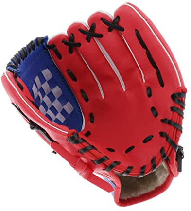 Guanto da baseball per destrorsi, per bambini, ragazzi, adulti, 31,8 cm, rosso
