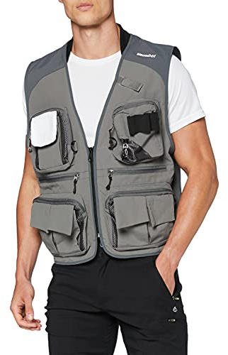 Snowbee Men Superlight Fly Fishing Vest - Sage Green/Grey, X-Large