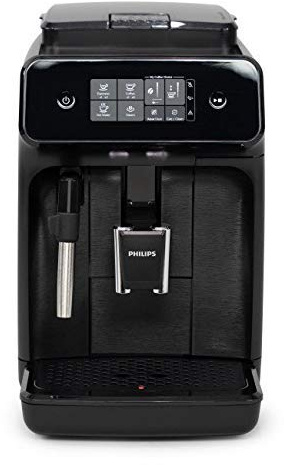 Philips 1200-Series Fully Automatic Espresso Machine w/ Milk Frother, Black - EP1220/04 (Renewed)