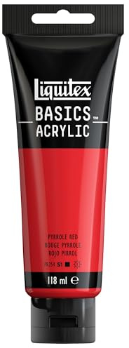 LIQUITEX Basics Acrylic Paint, Pyrrole Red, 118 ml Tube