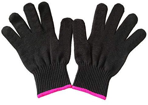 2 Professional Heat Resistant Gloves for Hair Styling Heat Blocking for Curling, Flat Iron and Curling Wand Suitable for Left and Right Hands