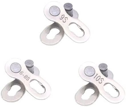 Bicycle Missing Link, 3 Pcs Bike Chain Link, Bike Chain Connectors, Bike Quick Release Chain, for 6-7-8, 9, 10 Speed Chain, Reusable