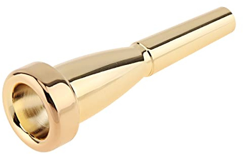 MuzcYM 7C Gold Plated Metal Trumpet Mouthpiece Bullet Shape Fit for Yamaha Bach Conn and King Trumpet