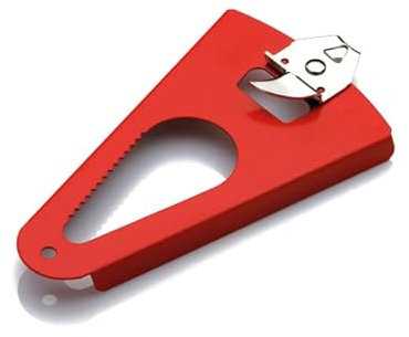 OPIROS Apriscatole Apribarattoli Apritutto Multifunzione Universale Per Aprire in Sicurezza Barattoli Coperchi Latta Lattine (APRITUTTO 5 USI ROSSO)