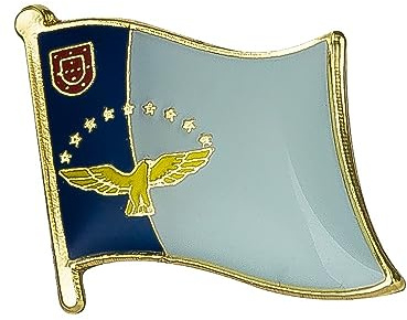 Broche De La Bandera De Las Azores,Insignias De Azores Pines Bandera Del País Nacional Botón Pin De Solapa Decoraciones Regalos Suéteres Bufandas Mochilas Corbatas De Traje Decoración Encanto