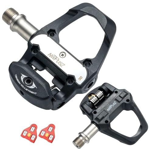 Rennrad-Pedal für Shimano SPD SL: Clipless Fahrradpedale für Look Keo Fahrrad - Clip on Cleat Spin Pedale für Shimano Ultegra pd R8000 - Dual Platform Indoor Cycle Pedale für Look Delta