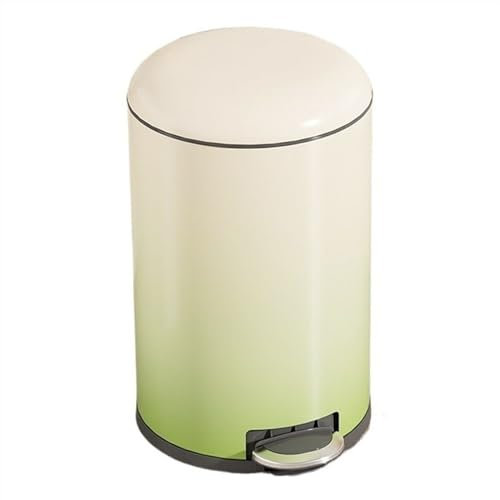 MYVVKIA Mülleimer für den Innenbereich, rund, mit Farbverlauf und Deckel, Mülleimer aus Edelstahl mit Trittpedal und herausnehmbarem Mülleimer für Wohnzimmer, Schlafzimmer, Büro,