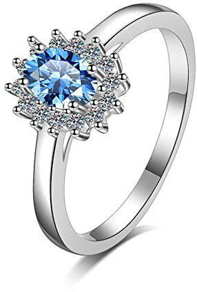 Damförlovningsring, Eternity Wedding Band Women med 0,5ct Moissanite Oval Flower