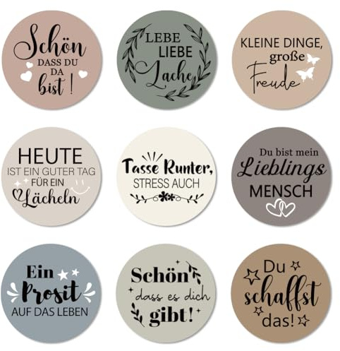 ANATTASOUL 9 Stück Schön DASS du da bist Untersetzer Holz für Zuhause