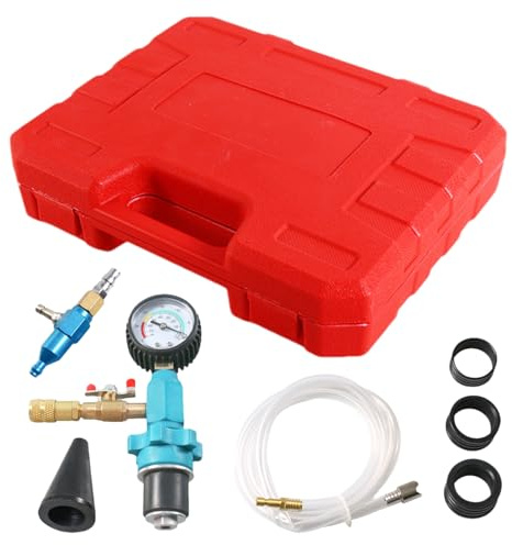 Radiator Coolant Fill Kit - 60cm Vacuum Refill, Automotive Antifreeze Adapter, Rubber Brass Connector | Universal Air Bleeding Refill Tool for Car Truck Engine Coolant Replacement Workshop Repair