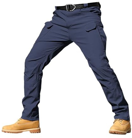Generisch Pantaloni lunghi da allenamento, da uomo, lunghi, elasticizzati, in tinta unita, per attività all'aria aperta, impermeabili, dritti, da uomo, alla moda, da trekking, per campeggio e