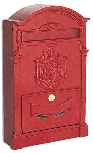 Sicher cdf00260 Villa Gloria Briefkasten für Außen aus aluminium, rot