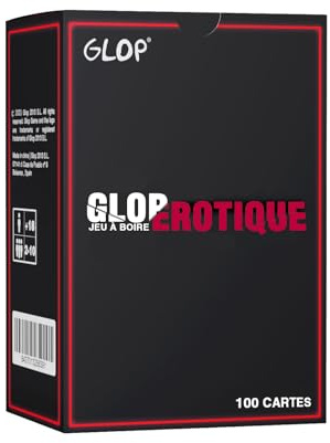 Glop Ero, Jeux d'alcool et à Boire, Jeu de Société Adulte, Jeux de Cartes, Drinking Games, 100 Cartes