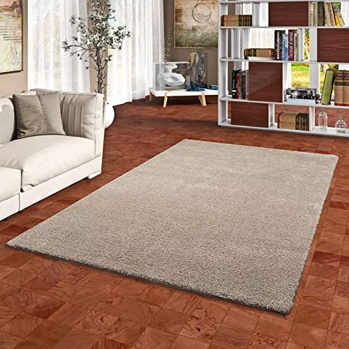 Snapstyle Hochflor Shaggy Teppich Palace Taupe in 24 Größen