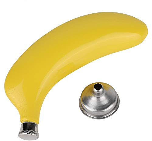 5oz Edelstahl Weinflasche Frucht Bananenförmige Whisky Schnaps Alkohol Taschenflasche mit Trichter MEHRWEG VERPACKUNG socialme-eu