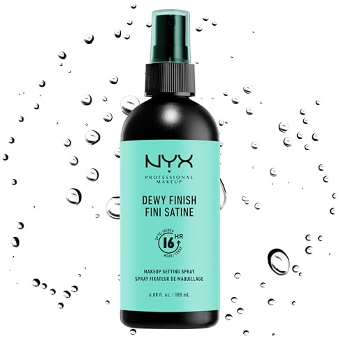 NYX Professional Makeup Setting Spray Dewy, Vegane, langanhaltende und leichte Formel, Fixier-Spray, Taufrisches Finish, Maxi Größe, 180 ml