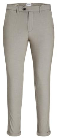 JACK & JONES Herren Jpstmarco Jjconnor Akm Noos Chinohose, Beige,33W / 36L