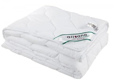 allsaneo Microfaser Leicht-Steppbett 200x200 cm, kochfeste Sommerdecke für Allergiker geeignet, hygienisch bei 95°C waschbar