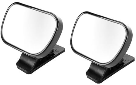 Pack of 2 NUZAMAS Car Rear Mirror for Back Seat – Safest Car Seat Mirror, Clear view, Shatterproof, 360 Degree Adjustable Rear View Mirror to See Rear Facing Infants, Kids, Babies and Newborn