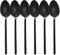 GRÄWE Tafellöffel, Suppenlöffel, 6-teiliges Esslöffel Besteck Set, große Löffel, Menülöffel, spülmaschinengeeignet, Edelstahl titanbeschichtet, schwarz, modern, Serie Lissabon