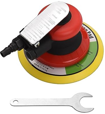Pulidor Húmedo, Lijadora Orbital neumática, amoladora de aire, 6 /5, pulidora excéntrica al vacío/máquina rectificadora, herramientas de lijado y encerado, pared de coche, Metal de madera(6 inch)