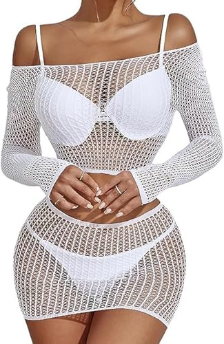 Buitifo Dam underkläder Fishnet BabyDoll Bodysuit Mini klänning Set One Size