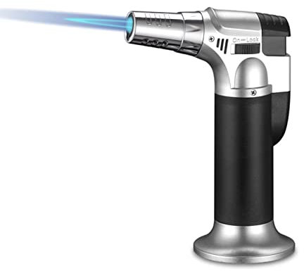 chalumeau,Briquet cuisine - Torche Rechargeable Avec Verrouillage Sécurité Et Flamme Réglable, Torche Culinaire, Torche Crème Brûlée Pour La Cuisson Des Aliments, La Gimocool