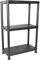 Gr8 Home Lightweight 3 Tier Black Plastic Shelving Unit Storage Racking Shelves Garage Warehouse Home Shed Rack