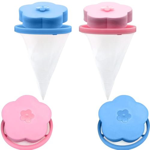 MEXRUMI 2 Pezzi Filtro Per Capelli Lavatrice Cattura Peli Lavatrice Filtro Rimozione Peli Per Lavanderia Filtri Di Lanugine Riutilizzabile Floating Sacchetto Filtro Per Rimuovere Lanugine In Lavatrice