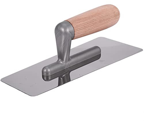 Plaster Tools with Wooden Handle， Drywall Skimming Blade 2Pcs Stainless Steel Trowel