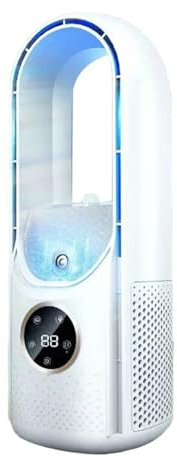 Portable Air Conditioner, Cool Air Conditioner, USB Powered Cooling Fan - 6 humidity levels and speeds for home/bedroom/office,White And Blue