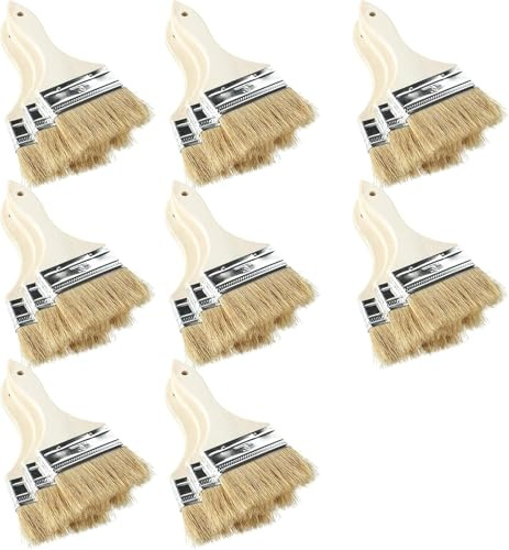 Set di pennelli da pittore, 24 pezzi, larghezza 8 cm, per lavori fai da te, casa, mobili, recinzioni, terrazze e modanature