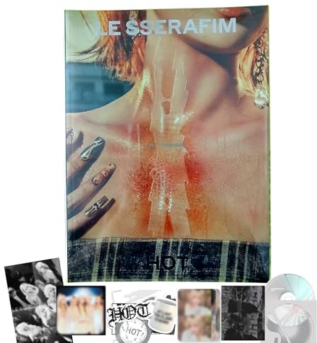 LE SSERAFIM HOT 5th Mini álbum [Vol 2 Tanned Guaiac Ver.] Folleto + CD + tarjeta fotográfica + postal + póster plegable