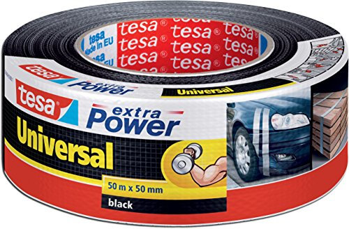 tesa 56389 Reparaturband extra Power Universal, UV-beständig, wasserfest, 50m x 50mm, schwarz (10er Preisvorteilspack)