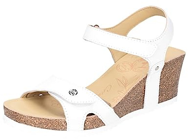 Panama Jack - Julia Basics B17, Sandalia de cuña, Blanco B17,