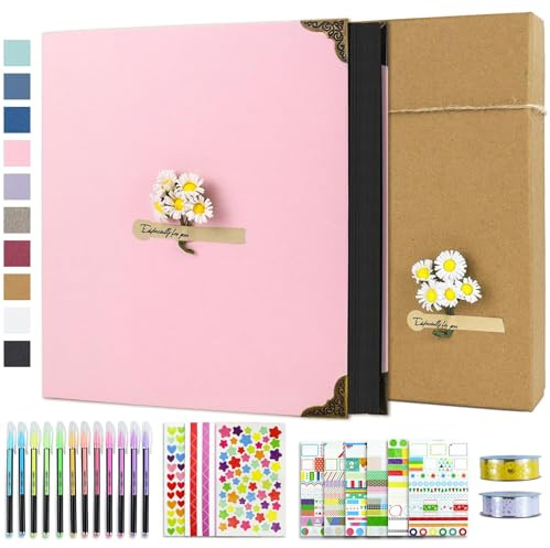 Vienrose Fotoalbum, Scrapbooking, 30 x 30 cm, 60 Seiten, Buch, handgefertigt, DIY, Album, geeignet für Verliebte, Freunde, Kinder, Geschenke, Hochzeit, Geburtstag