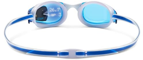 FINIS Smart Goggle Kit – Schwimmbrille und Smart Coach für Schwimmtrainingsgeräte – Schwimmbrille für Erwachsene und Fitness-Tracker für Damen und Herren – Blau